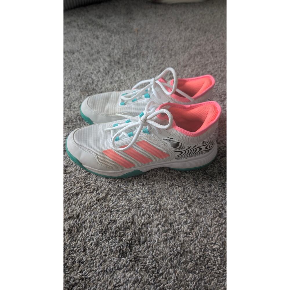 Adidas Pink, White & Teal Athletic Bottoms – Size 3.5Y - Picture 7 of 7